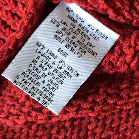 Eileen Fisher knit sweater top orange red - Picture 5 of 6